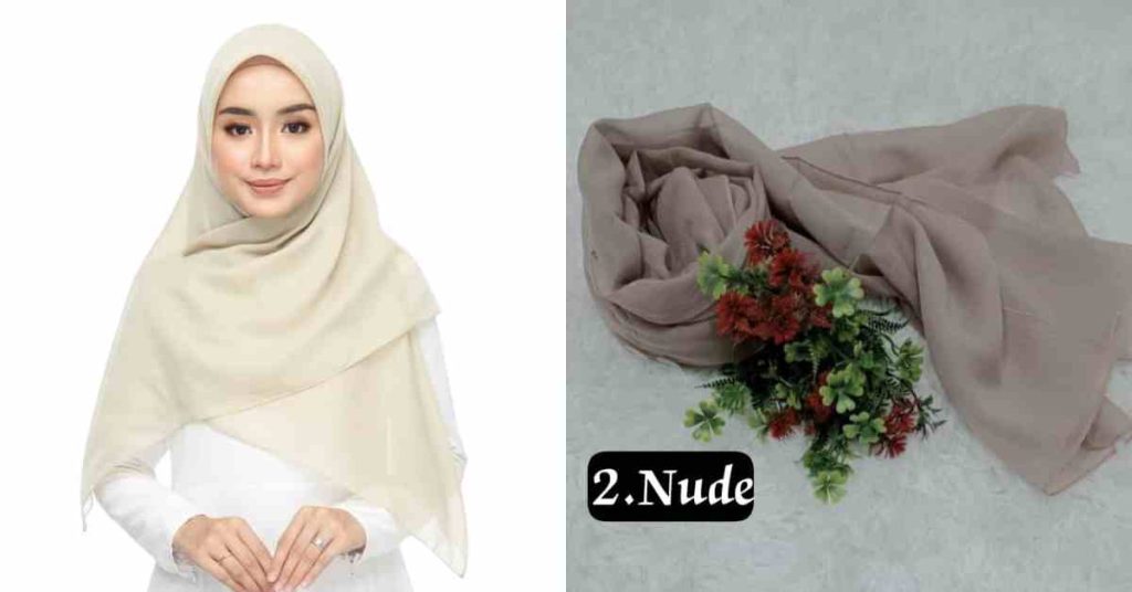 tudung warna nude