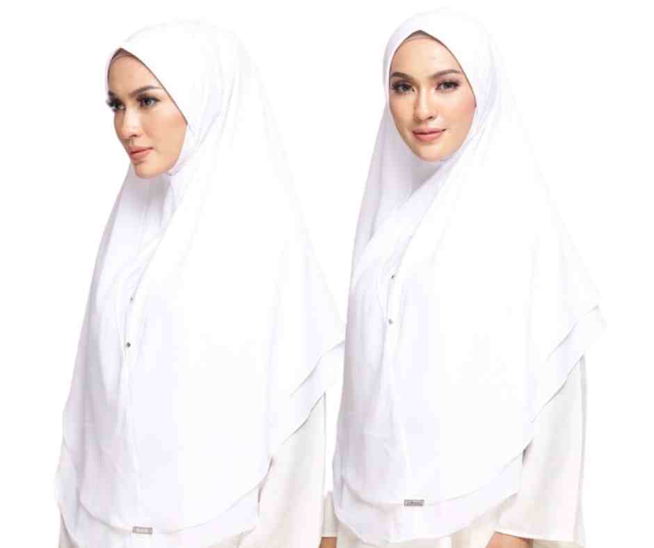 tudung warna cream